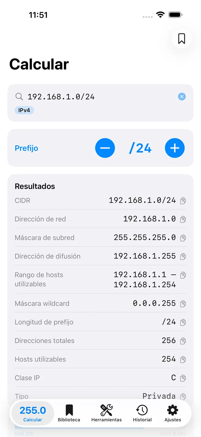 Calculadora de subredes de Subnet Plus